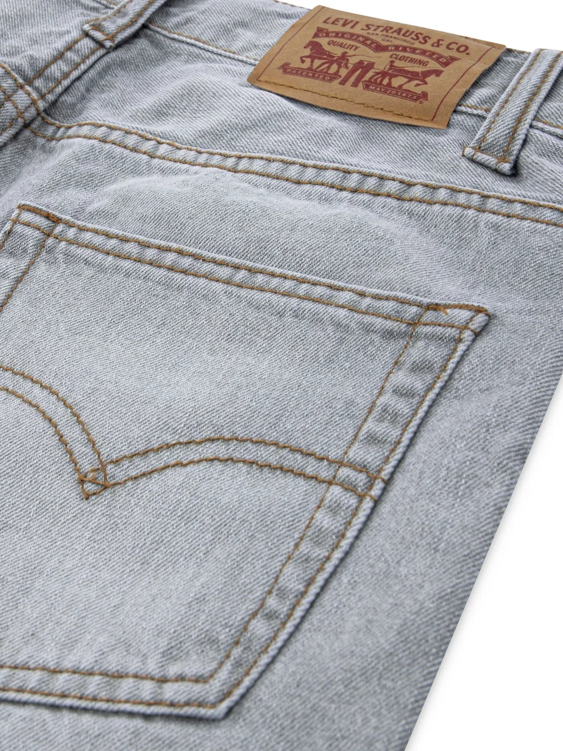 Шорты джинсовые свободные Levi's, серые — фото 2