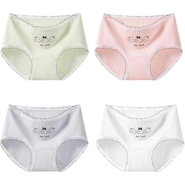 Детские трусы для девочек хлопковые Red Bean, Green Pink Blue White