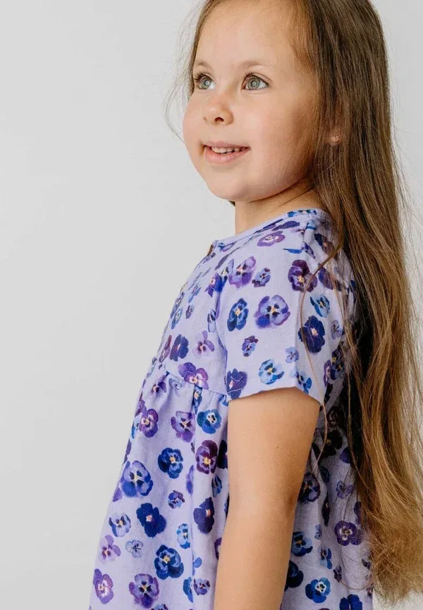 Платье с цветочным принтом Violas-dress Walkiddy, purple, фиолетовый — фото 3