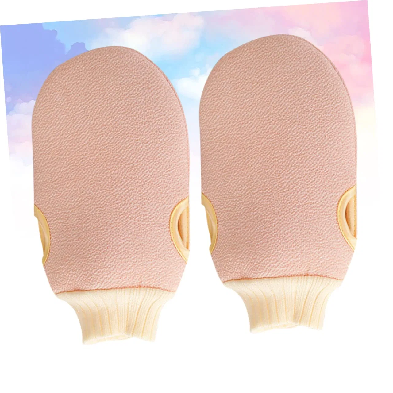 Перчатки для пилинга тела, DOITOOL, набор 6 шт, 23.2x12.5 см, Light Pink — фото 3