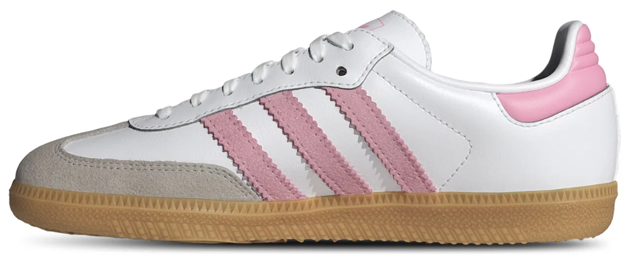 Кроссовки для девочек Samba OG Adidas, цвет Gum/White/Light Pink — фото 2