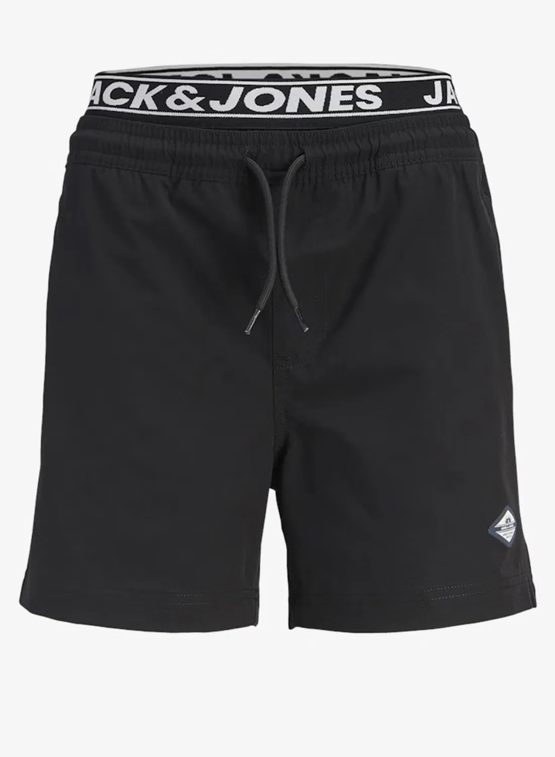 Jack & Jones Junior Шорты для плавания с логотипом и кулиской, черный