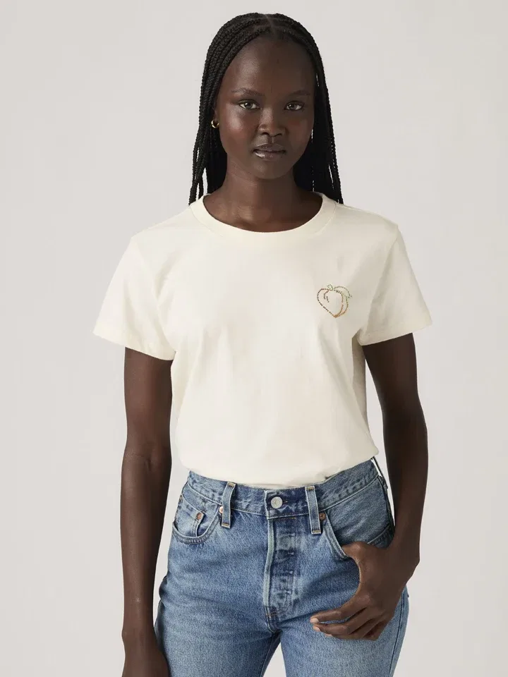Женская футболка с графическим принтом Levi's, Cream — фото 2