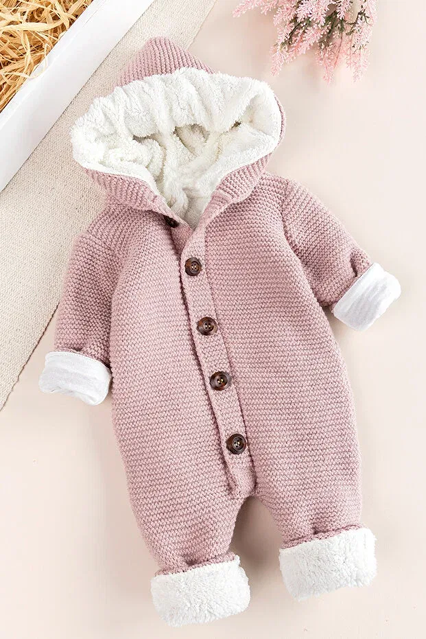 Детский комбинезон с капюшоном Babymod, Dried Rose