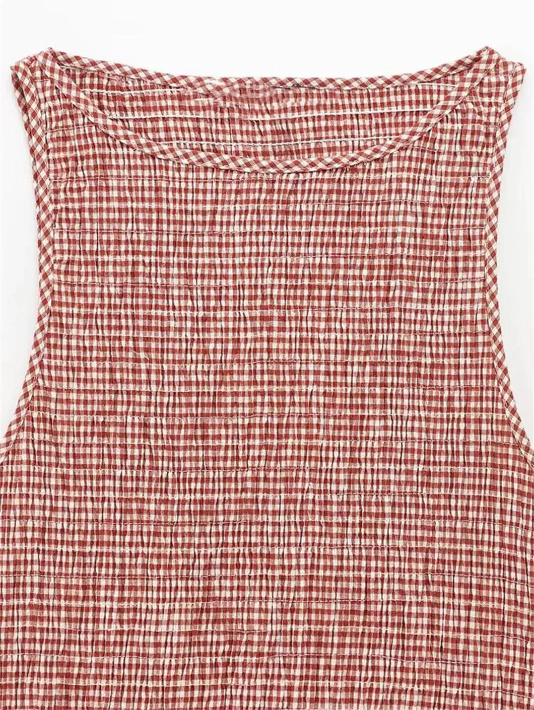 Женское платье A-силуэта с плиссировкой, Plaid, Black — фото 4