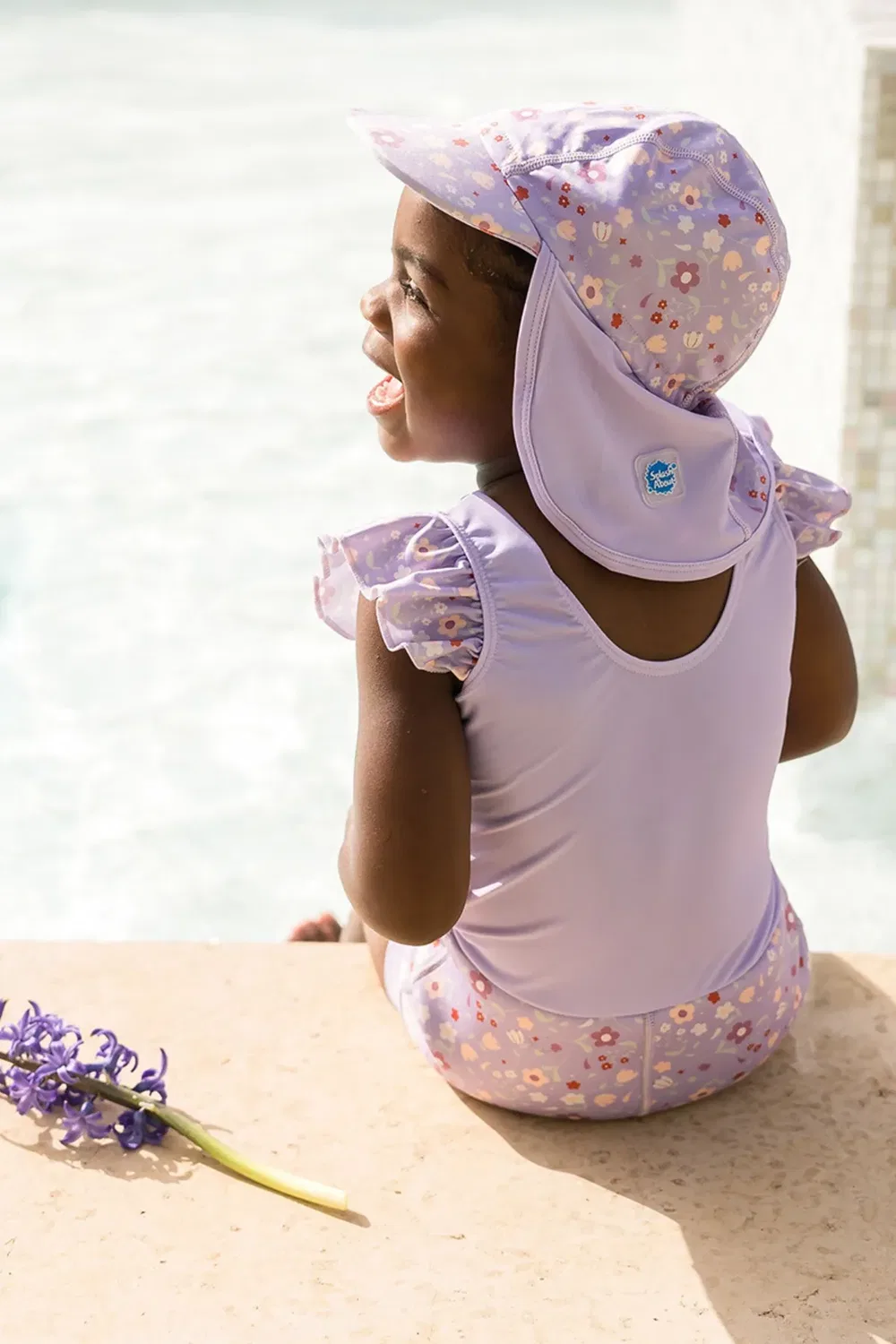 Детский купальный костюм с подгузником Happy Nappy Costume Splash About, Lilac — фото 4