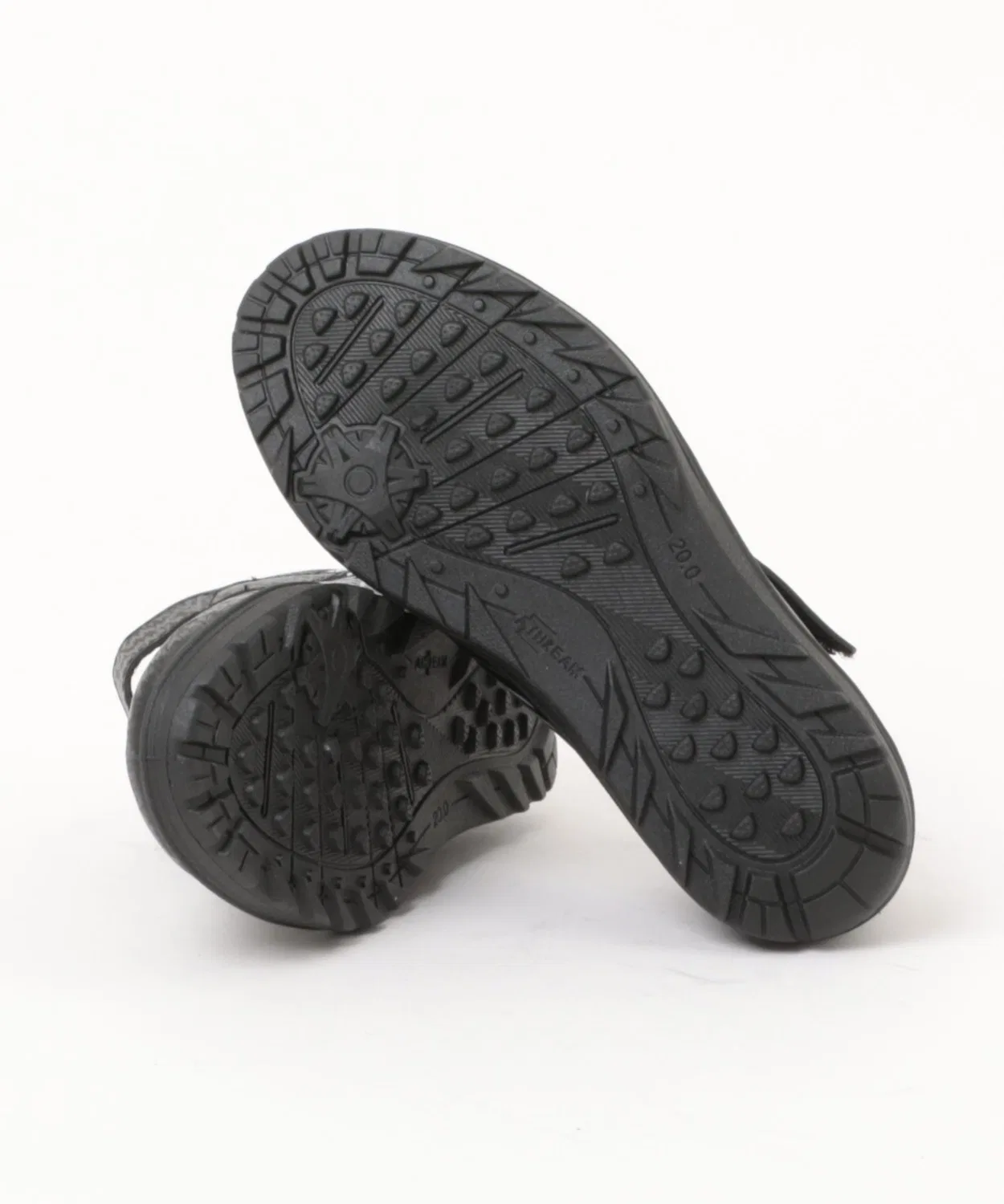 Детские кроссовки для игр в футбол с широкой колодкой ATHREAM 260009, Black/Grey — фото 3