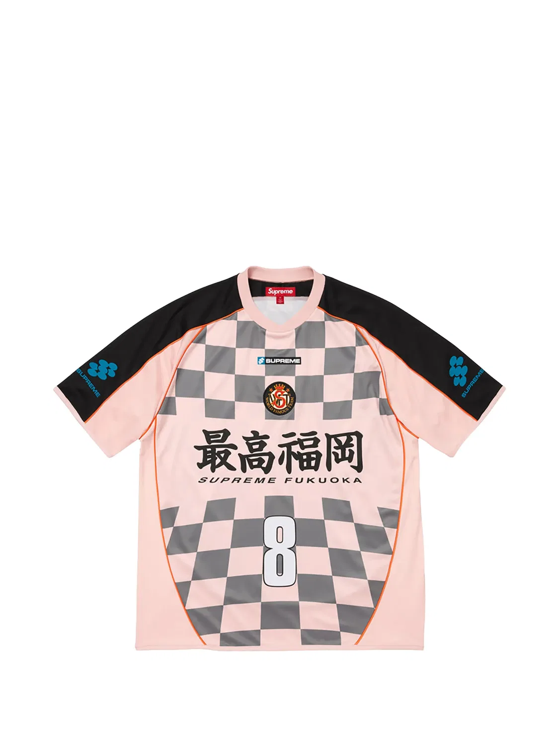 Футболка Checkerboard Soccer с логотипом Supreme, розовый