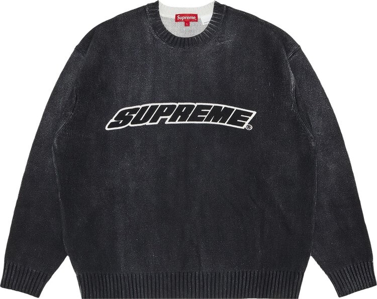 

Свитер Supreme Printed Washed Sweater 'Black', черный