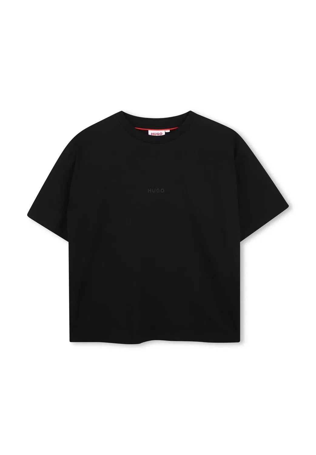 Футболка с короткими рукавами, свободного кроя - базовая футболка Hugo Kids, Black