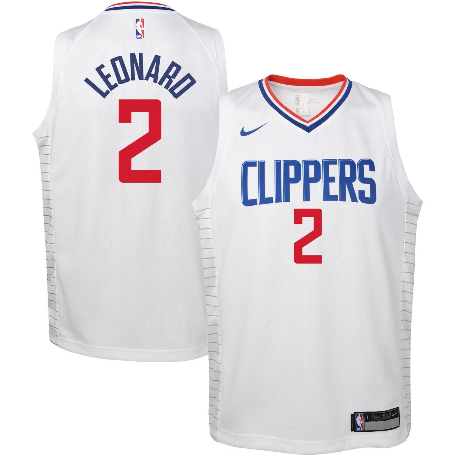 

Молодежная футболка Nike Kawhi Leonard White LA Clippers 2020/21 Swingman — Association Edition Nike