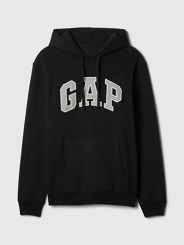 Худи свободного кроя GAP, Black — фото 4