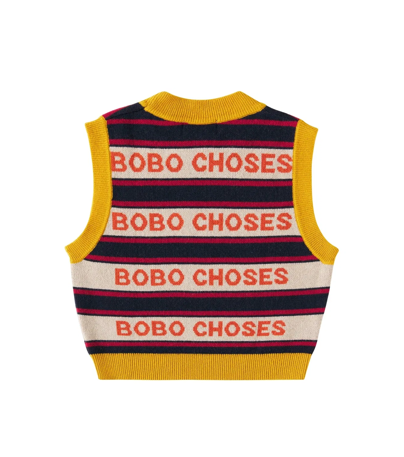 Жилет в полоску с логотипом Bobo Choses, мультиколор — фото 3