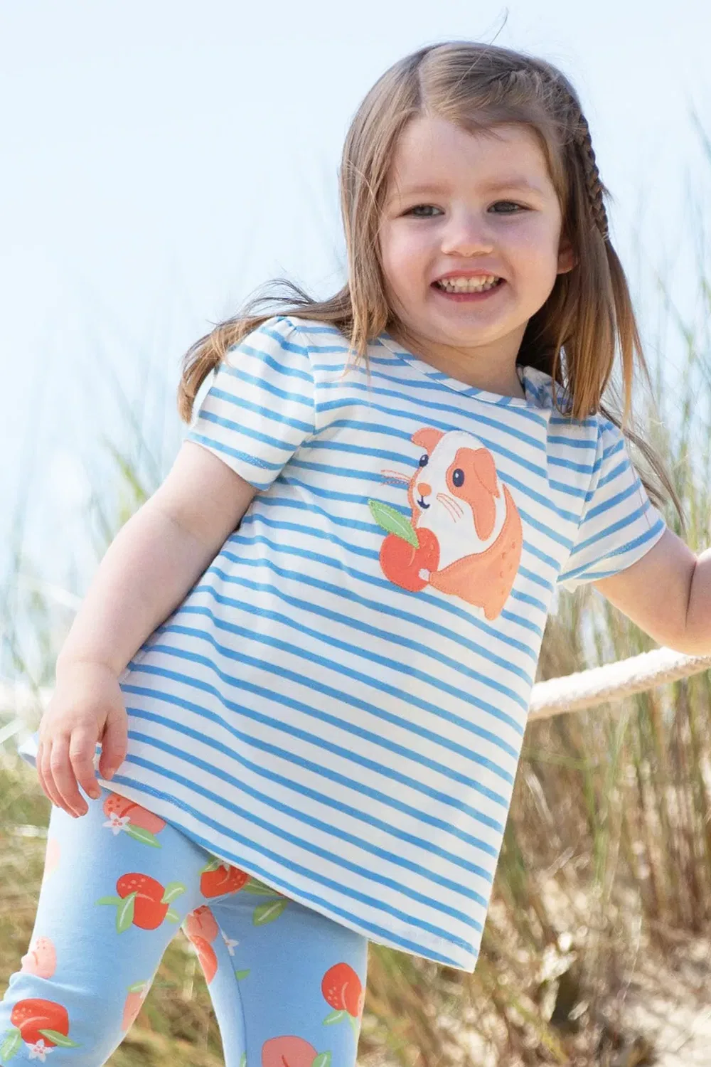 Детская туника с принтом Peachy Pig Kite, Blue — фото 2