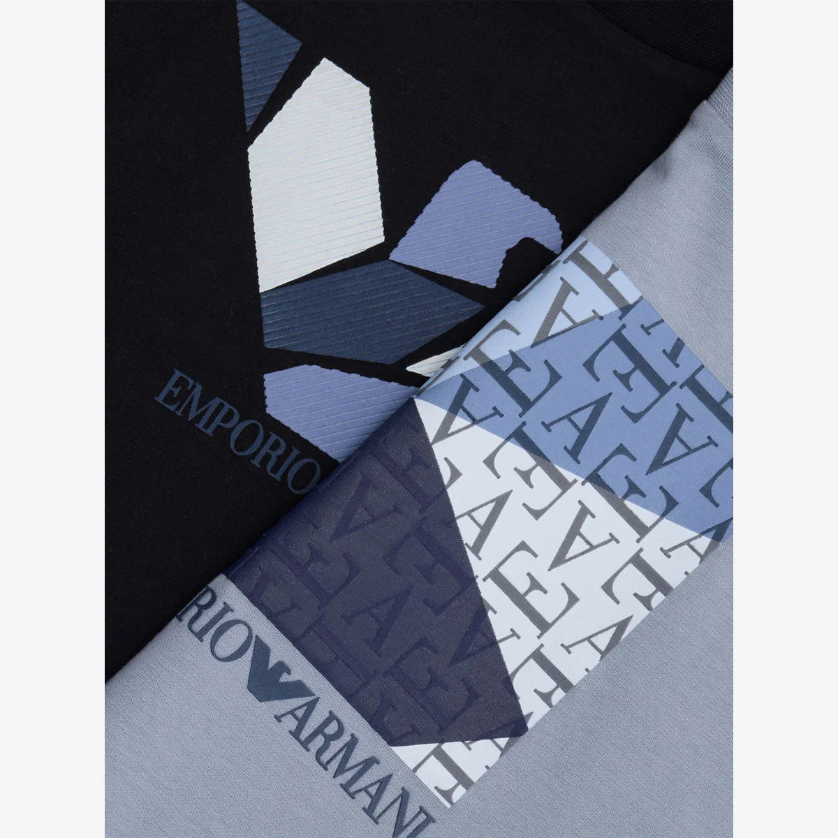 Фирменный набор из двух хлопковых футболок с принтом, размер 4-12 лет Emporio Armani — фото 2