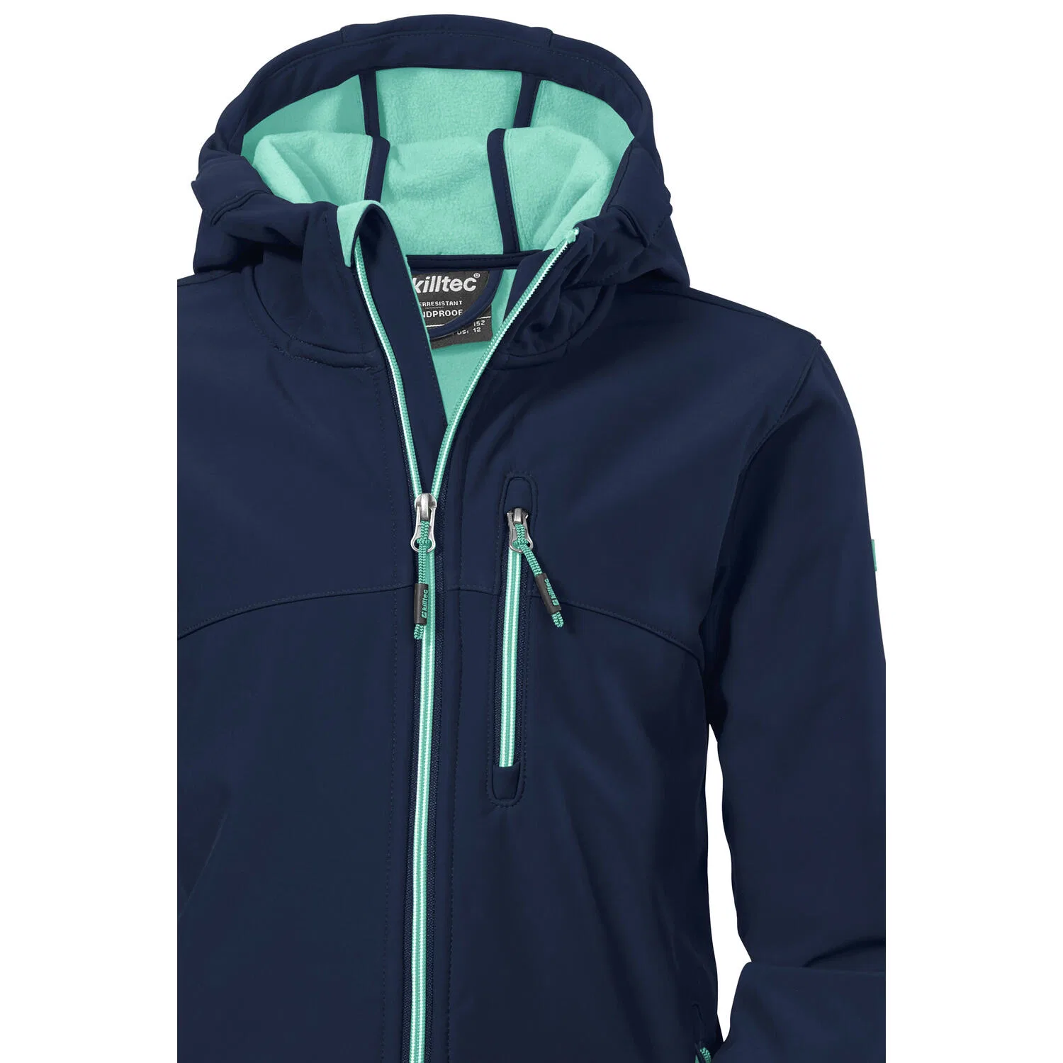 Детская ветрозащитная куртка Girls Softshelljacke Killtec, Mitternachtsindigo Tiefseeblau — фото 4