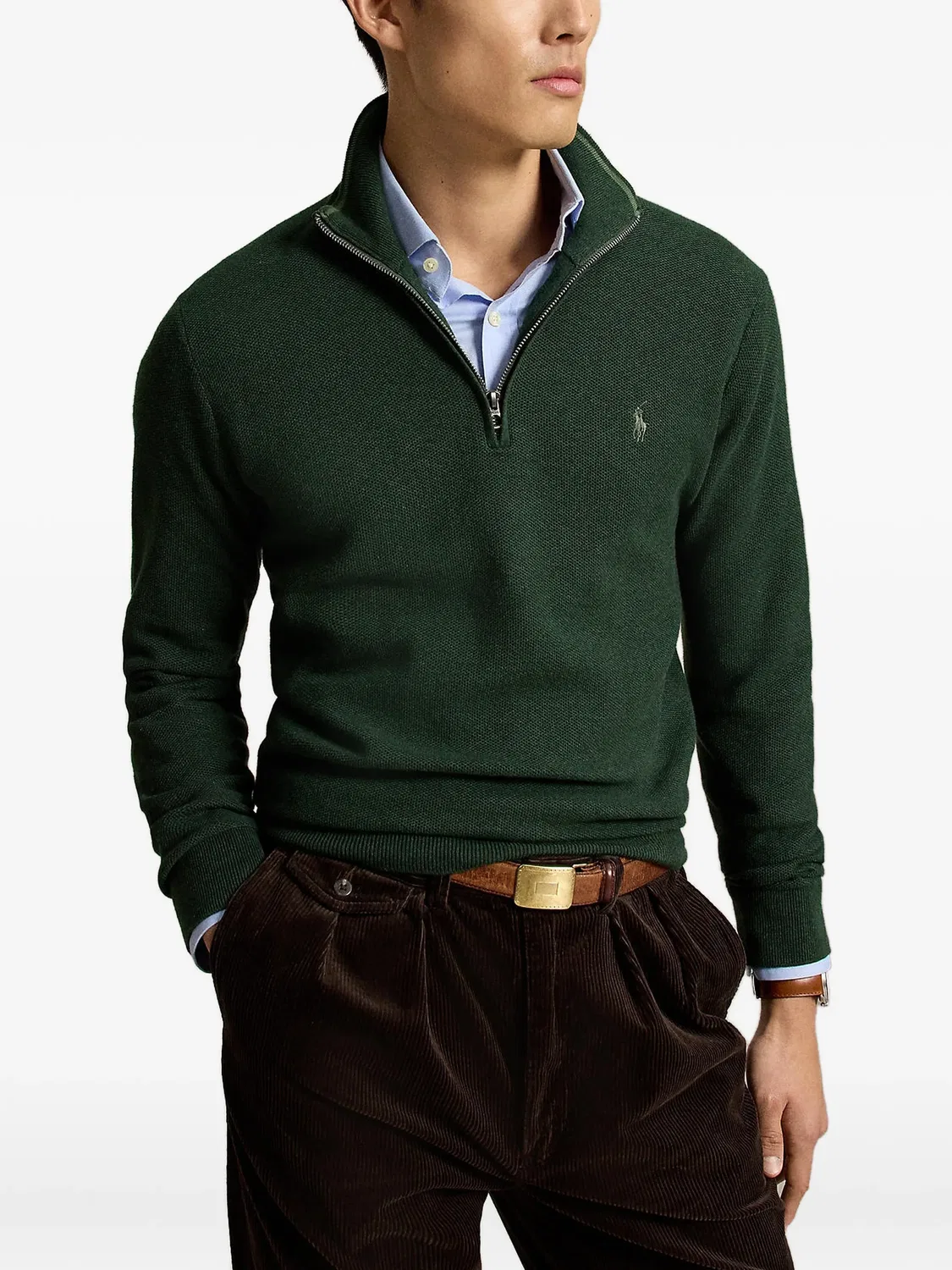 Джемпер на молнии Polo Ralph Lauren, зеленый — фото 2