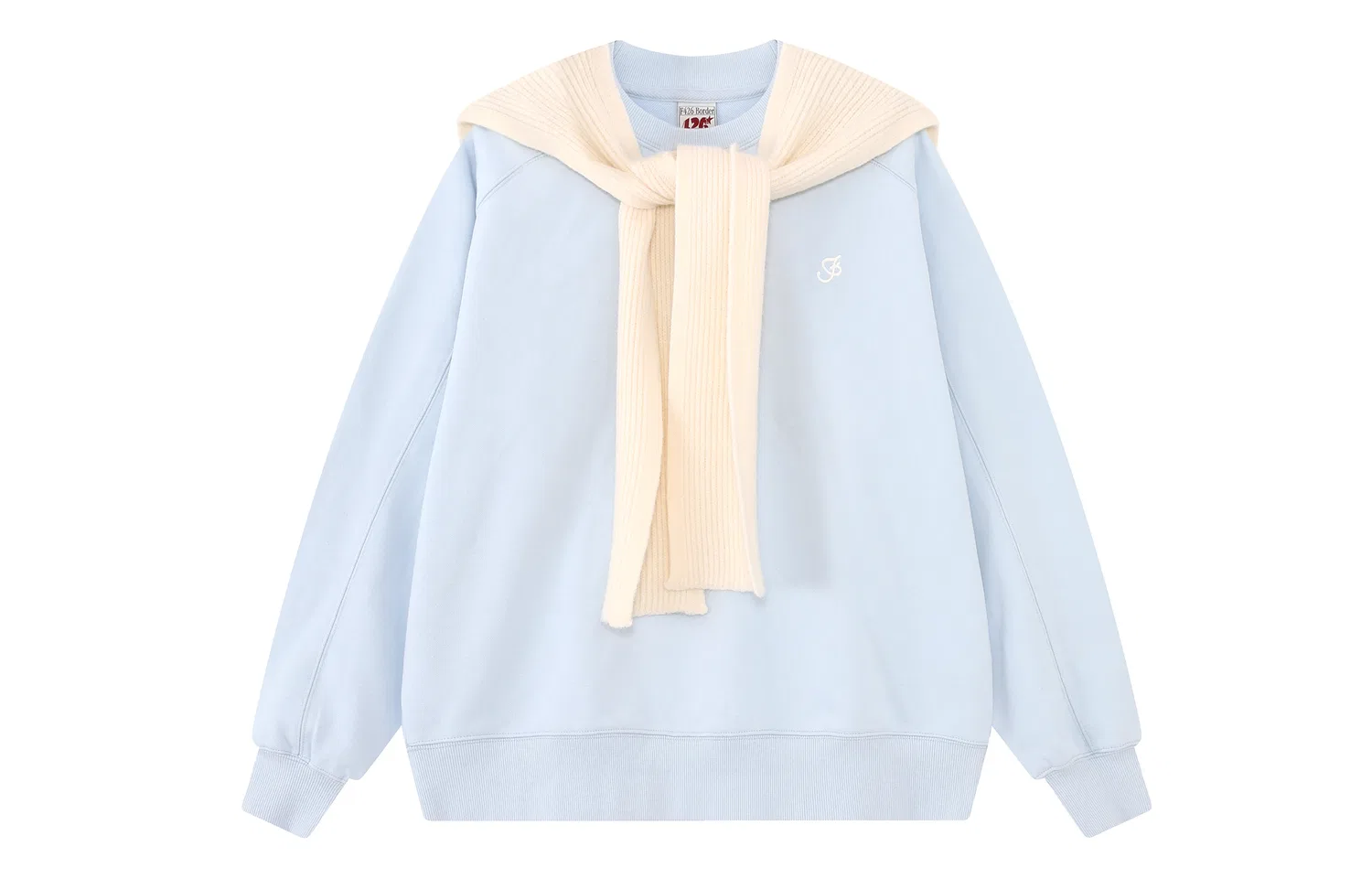 Детский свитшот с круглым вырезом и длинным рукавом F426, Blue