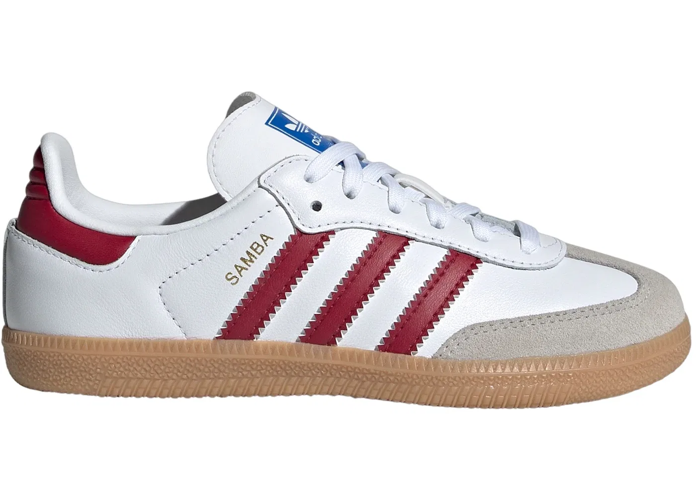 Детские кроссовки lifestyle Samba OG Adidas, Cloud White/Collegiate Burgundy/Gum