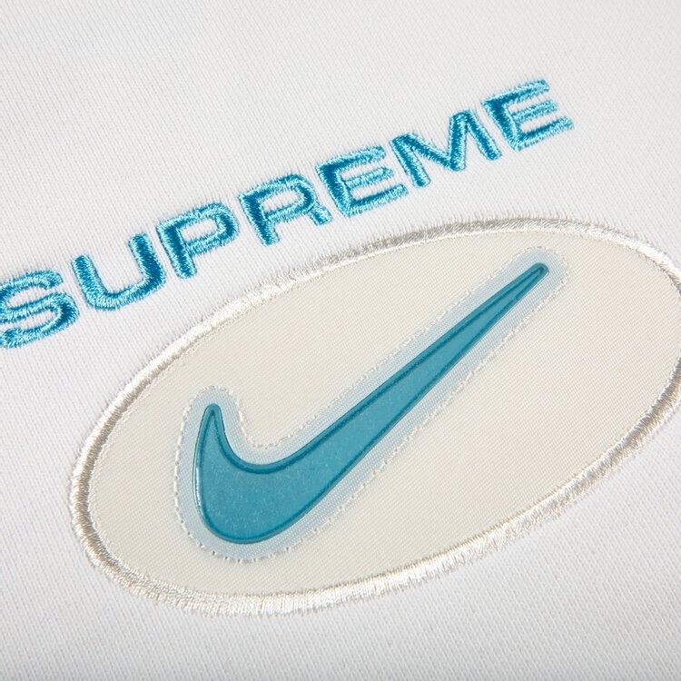 Толстовка Supreme x Nike Jewel Crewneck 'White', белый — фото 3