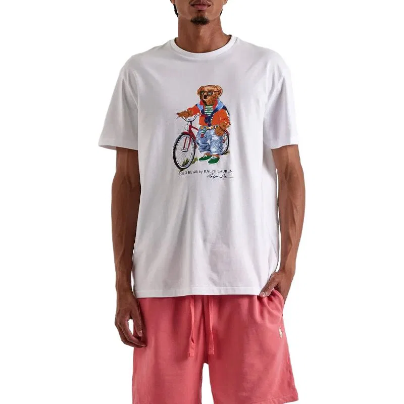 Мужская футболка Polo Bear с длинным рукавом Polo Ralph Lauren, White