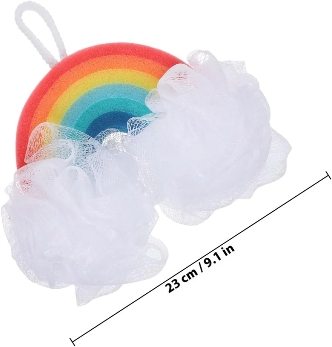 Набор мочалок для душа Rainbow Bath Sponge STOBAZA, 3 шт, мультиколор — фото 2