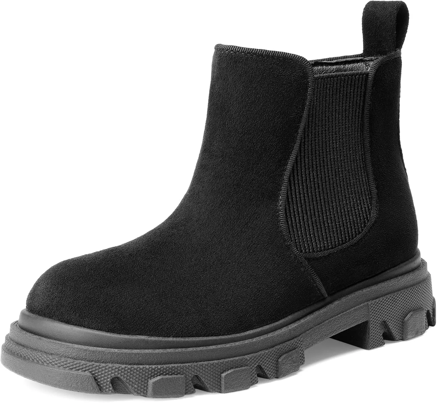 Детские ботинки-челси для девочек с мягким верхом DREAM PAIRS, Black Suede