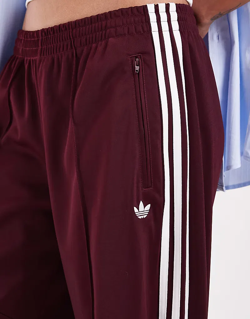 Спортивные брюки Adidas Originals Firebird с завышенной талией, бордовый — фото 3