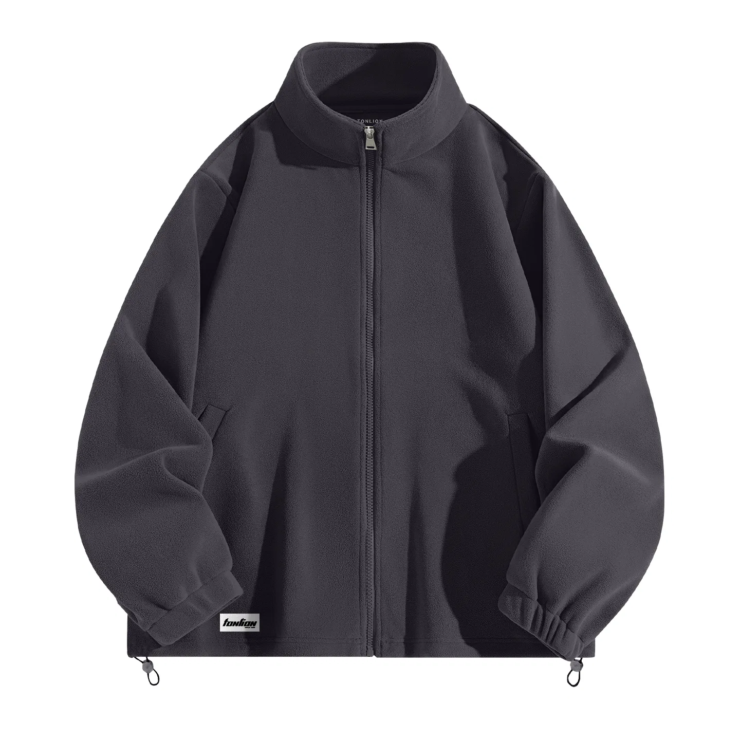 Детское пальто из велюра с флисом Tonlion, Deep Grey