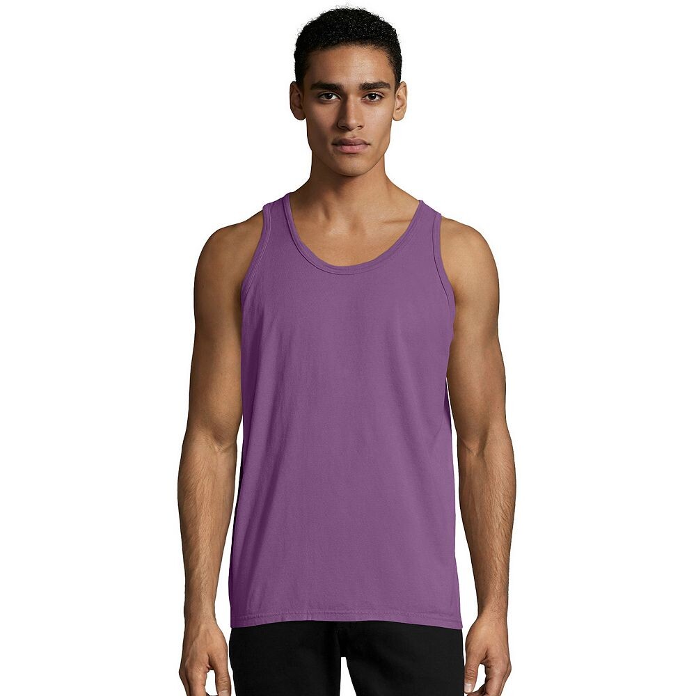 

Мужская майка Hanes Comfort, окрашенная в готовом виде, цвет Purple Plum Raisin