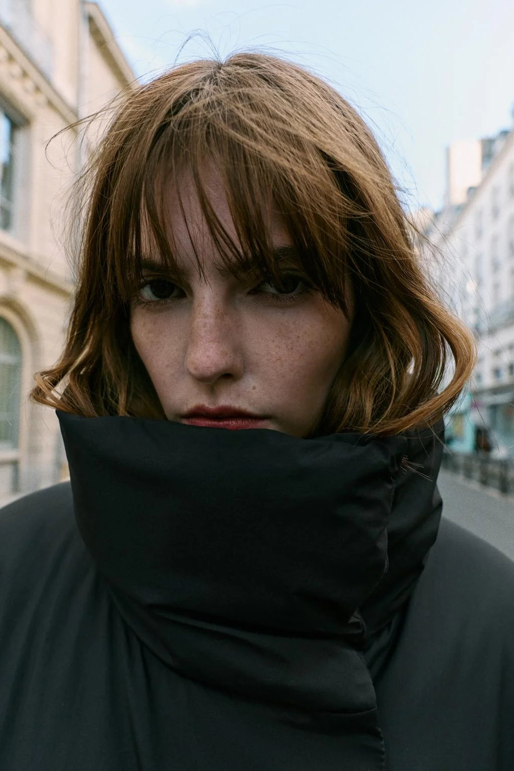 Куртка Zara стеганая с поясом, черный — фото 4