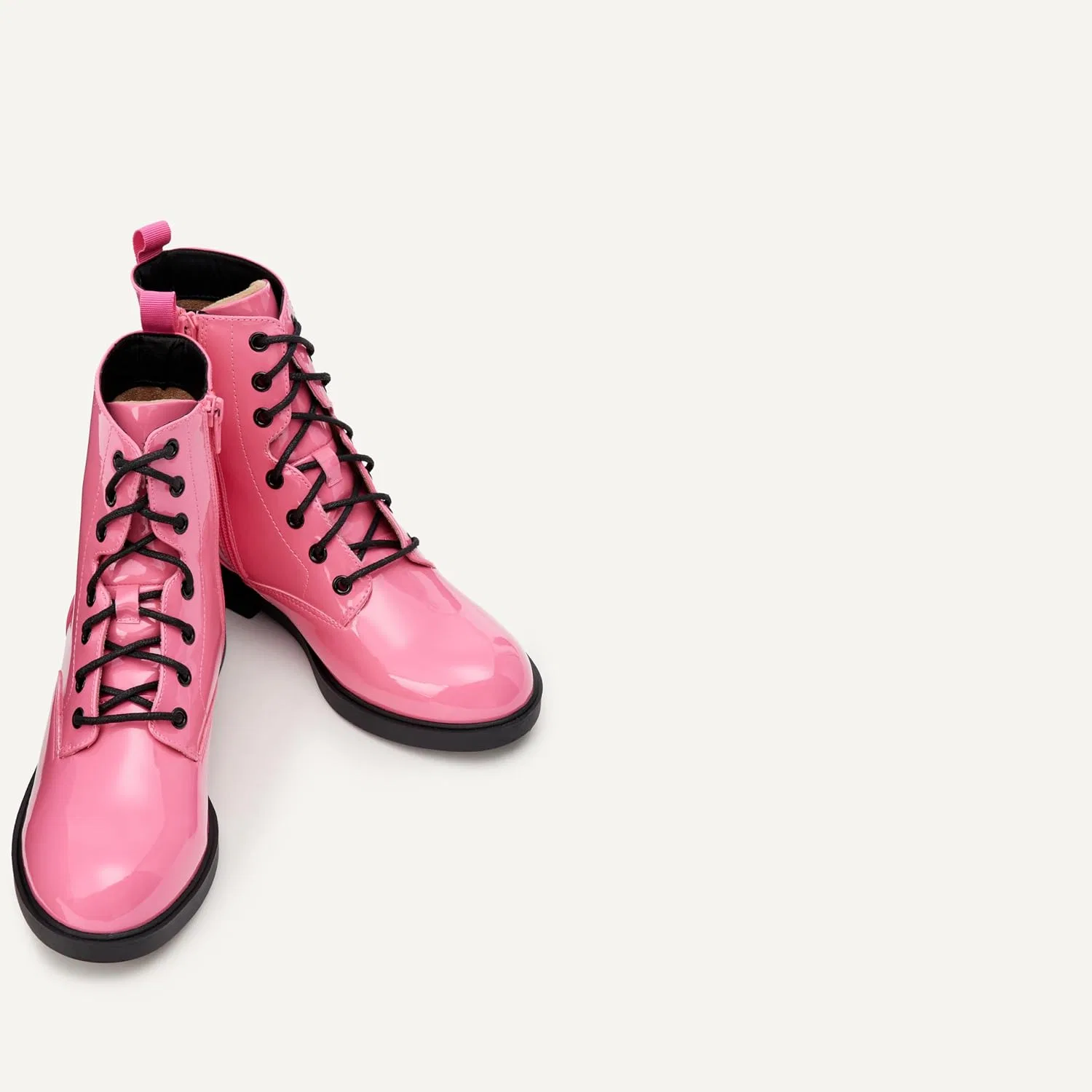 Детские ботинки для девочек на молнии Amazon Essentials, Pink Patent — фото 3