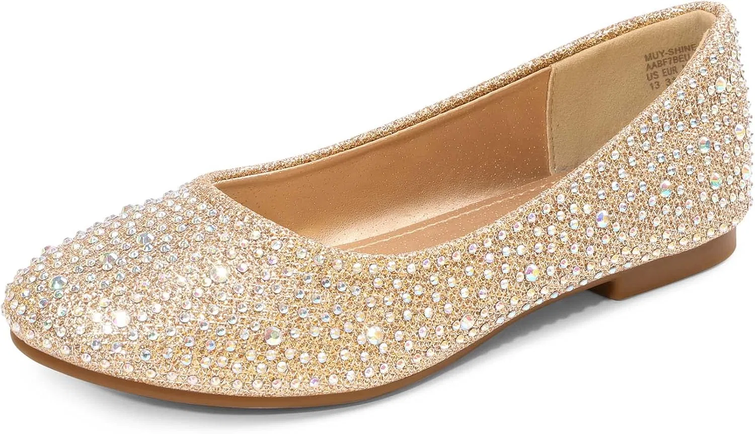Детские балетки для девочек DREAM PAIRS, Shine-Gold