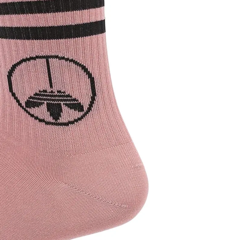 Носки с логотипом Adidas Originals, 2 пары, Pink/White — фото 4