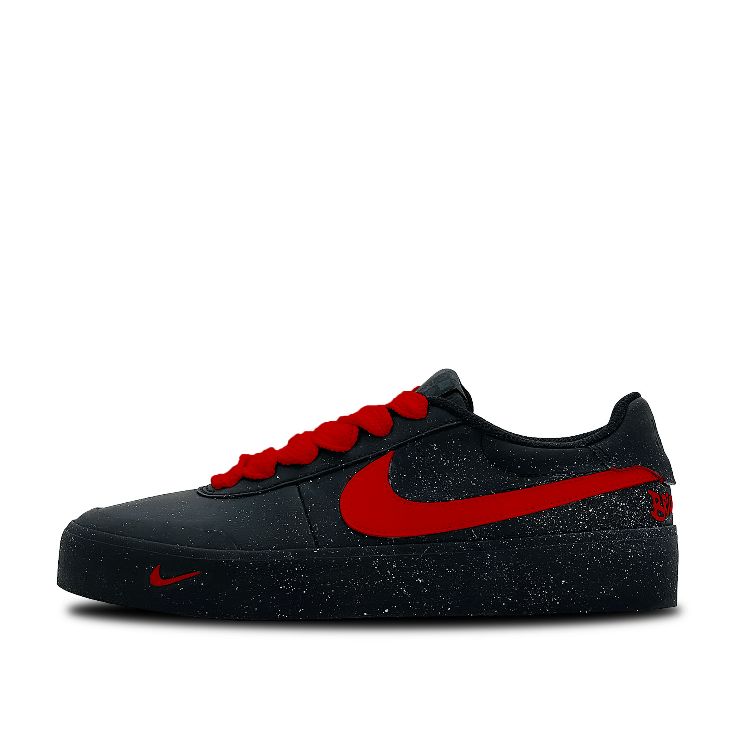 

Nike Кроссовки для скейтбординга Court Shot Red Star Rhythm, износостойкие, низкие, мужские, черно-красные