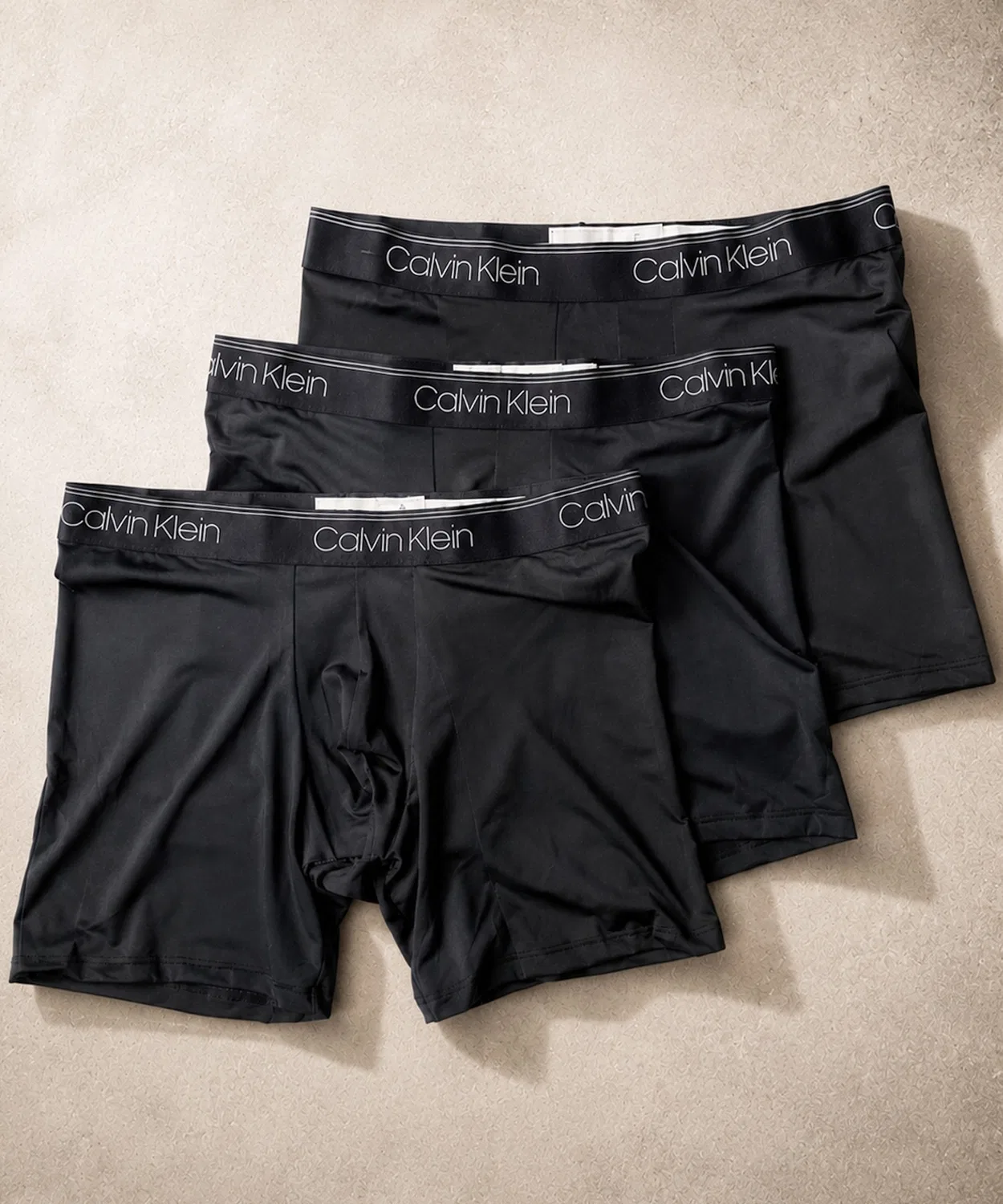 Мужские боксеры из микрофибры, 3 шт Calvin Klein, Black