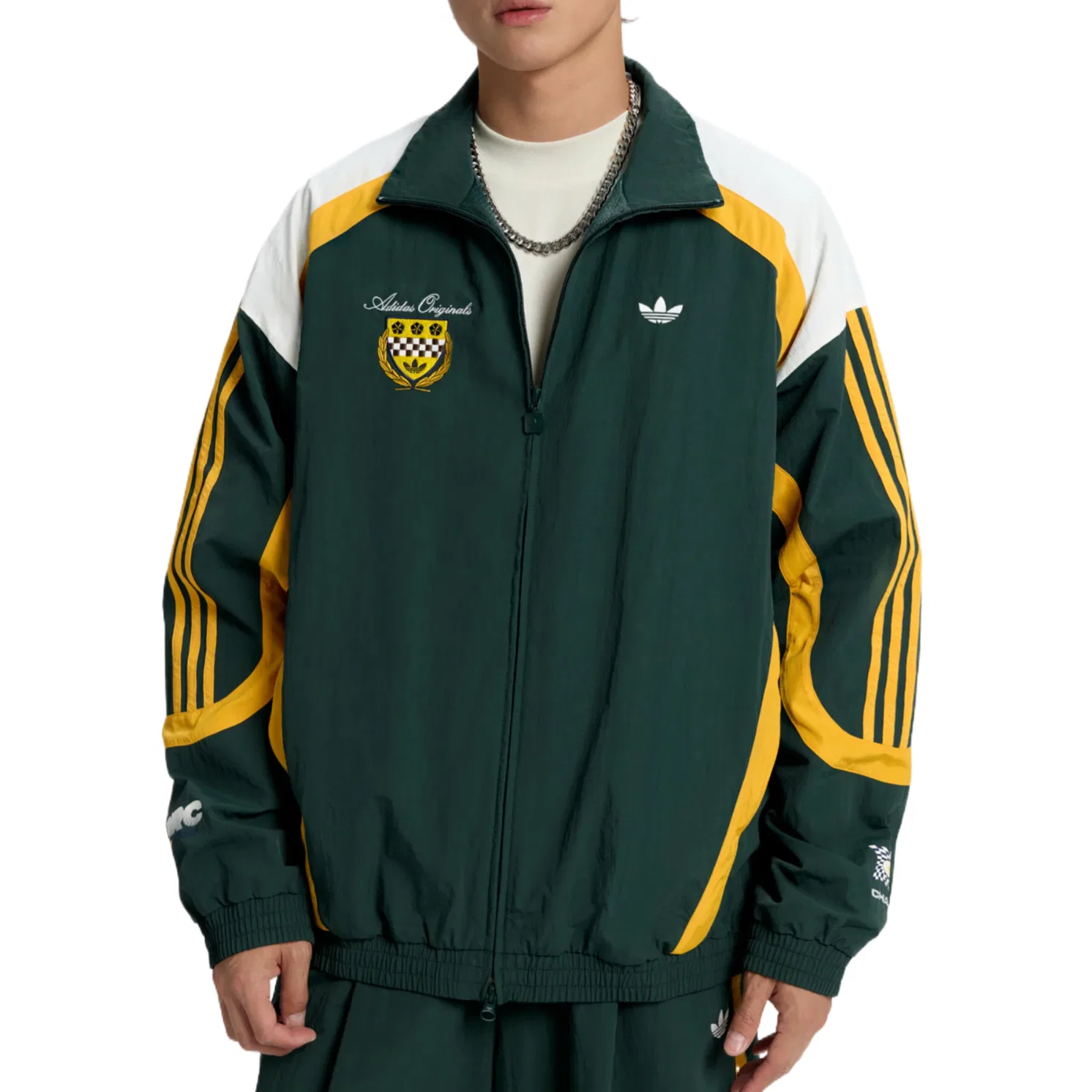 Мужская куртка с воротником-стойкой Mineral Green Adidas Originals, Mineral Green — фото 4