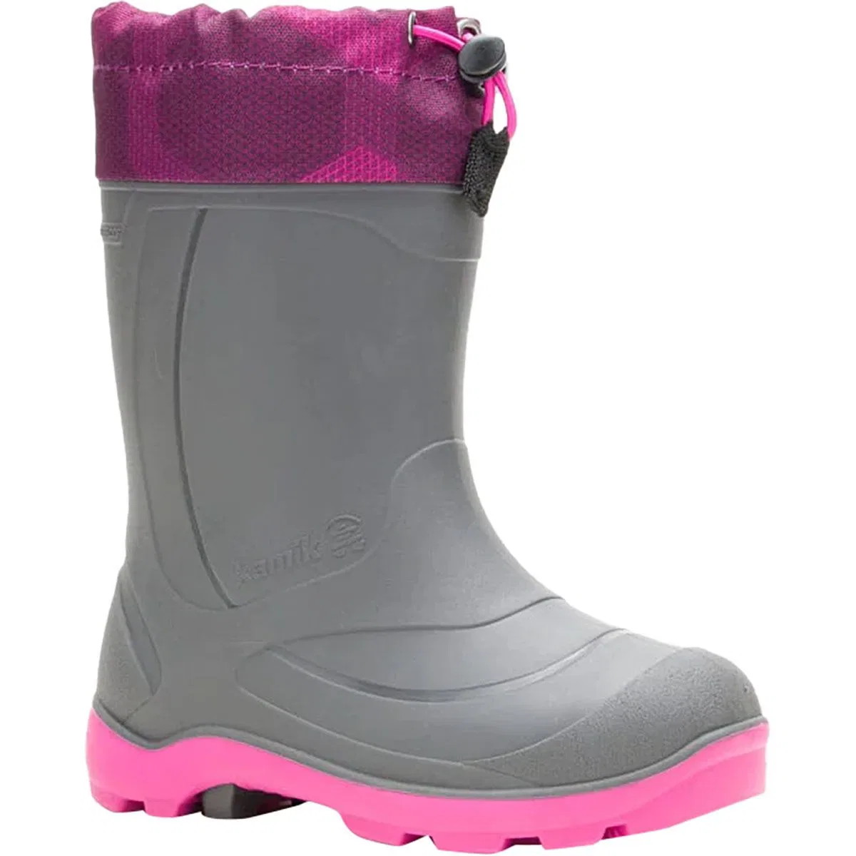 Детские ботинки непромокаемые Snobuster 2 Kamik, Black Charcoal Magenta