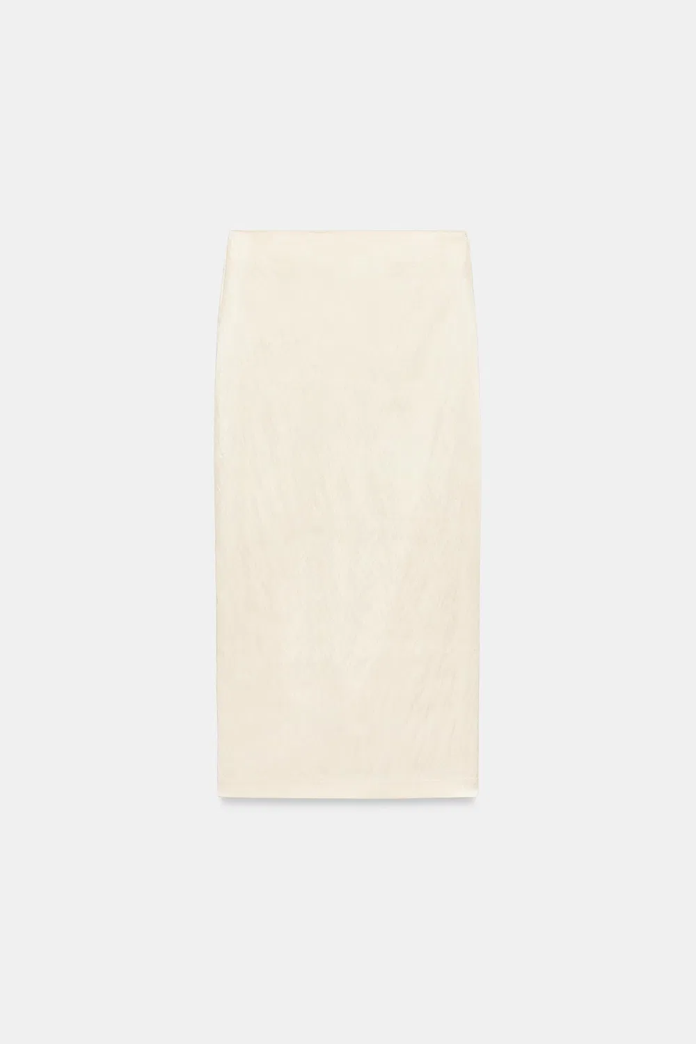Атласная юбка миди ZARA, Beige — фото 2