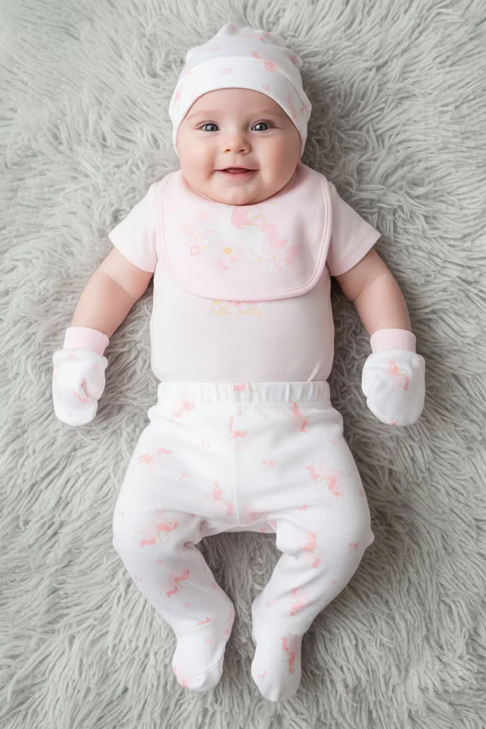 Комплект детской одежды с принтом из 6 предметов, Rock-A-Bye Baby Boutique, разноцветный