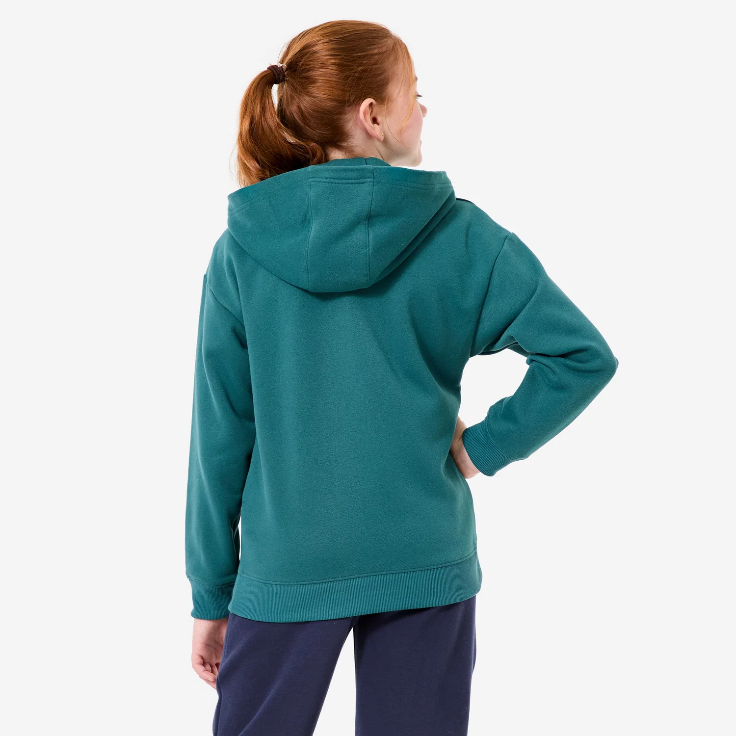 Детское худи с капюшоном Loose Decathlon, Блаугрюн — фото 4