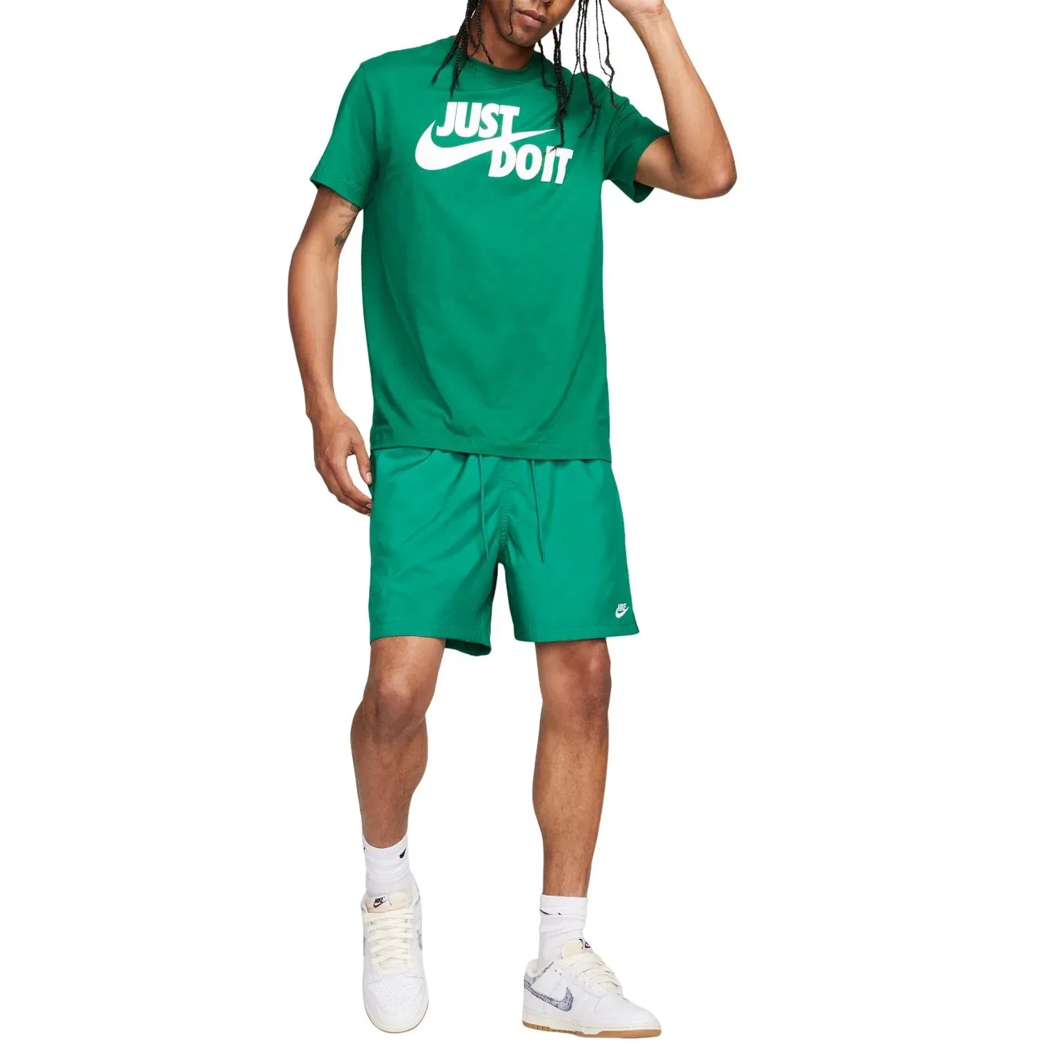 Мужская футболка Nike Sportswear JDI, зеленый — фото 2