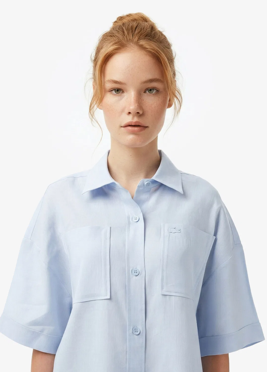 Блуза Lacoste Relaxed Fit Truvakar, Mavi-HBA, синий — фото 2