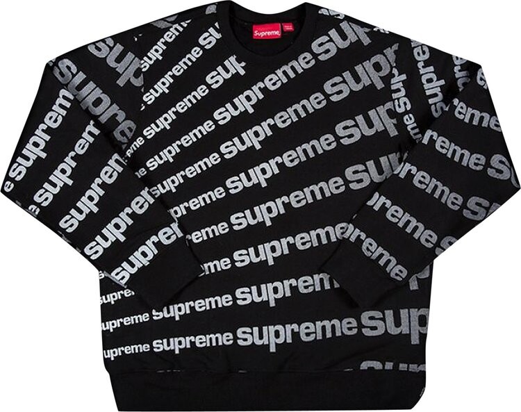 

Толстовка Supreme Radial Crewneck 'Black', черный