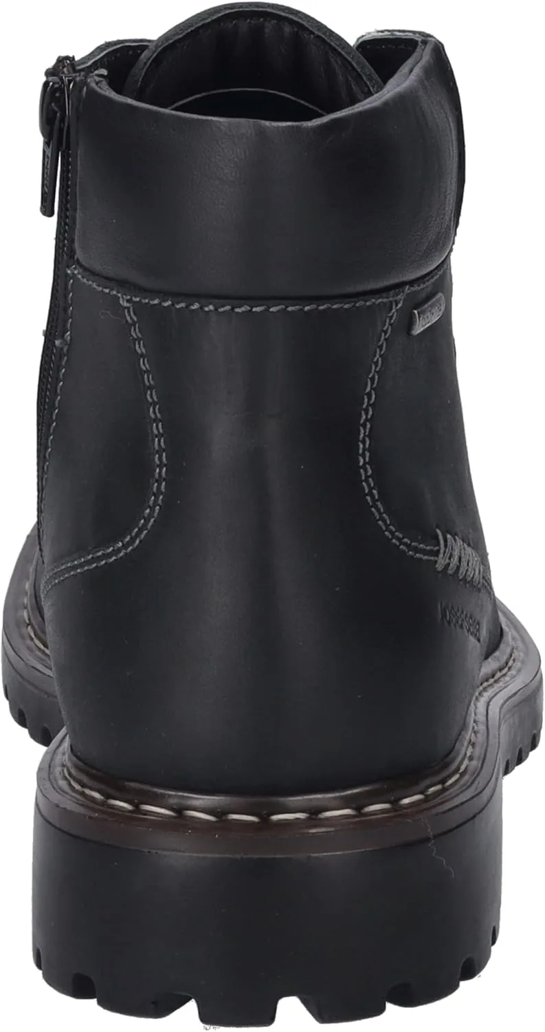 Мужские ботинки Josef Seibel на шнуровке Chance 39 Calf Boots - Botinki - Мужчины - Ботинки-Chucka - Ботинки ботинки на шнуровке с застежкой молнией, черный/серый — фото 3