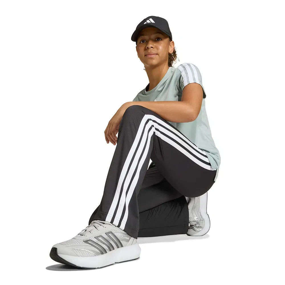 Леггинсы с расклешенным низом Train Essentials 3 Stripes Flared Adidas, черный — фото 4