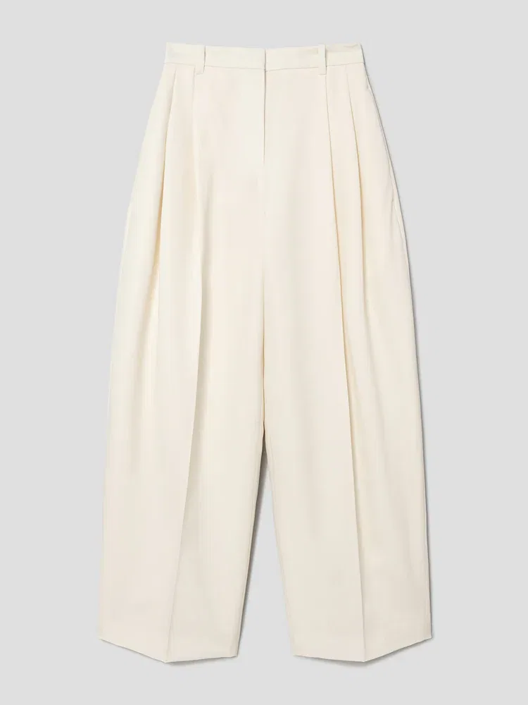 Широкие брюки из шерсти Le Pantalon D Homme JACQUEMUS, Off-White