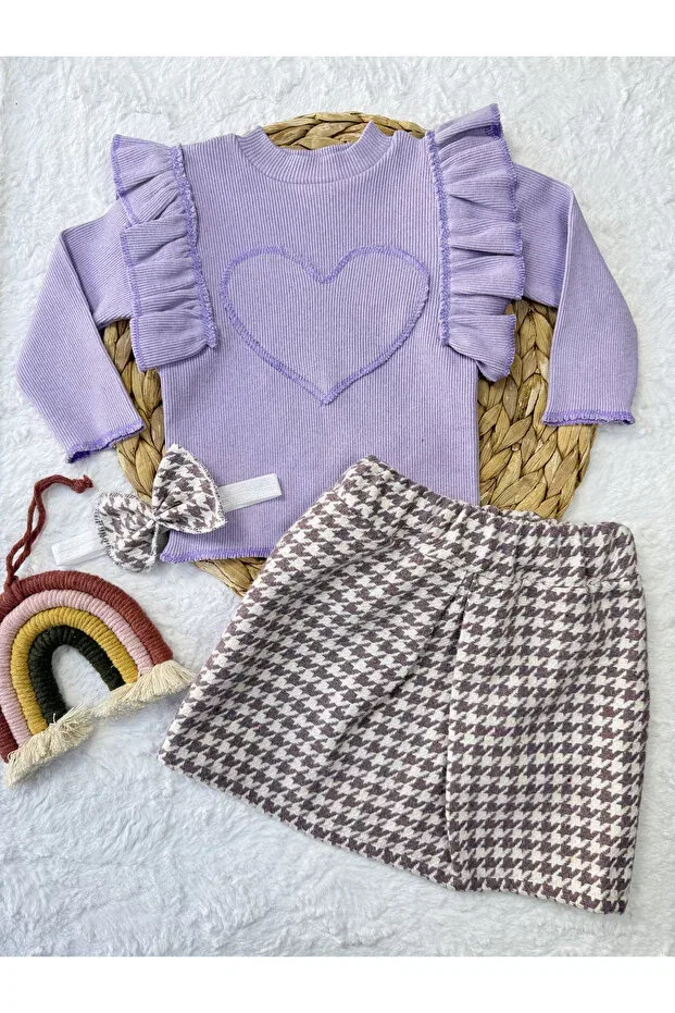 Детский комплект для девочек с оборками Akif Giyim, Lilac — фото 3
