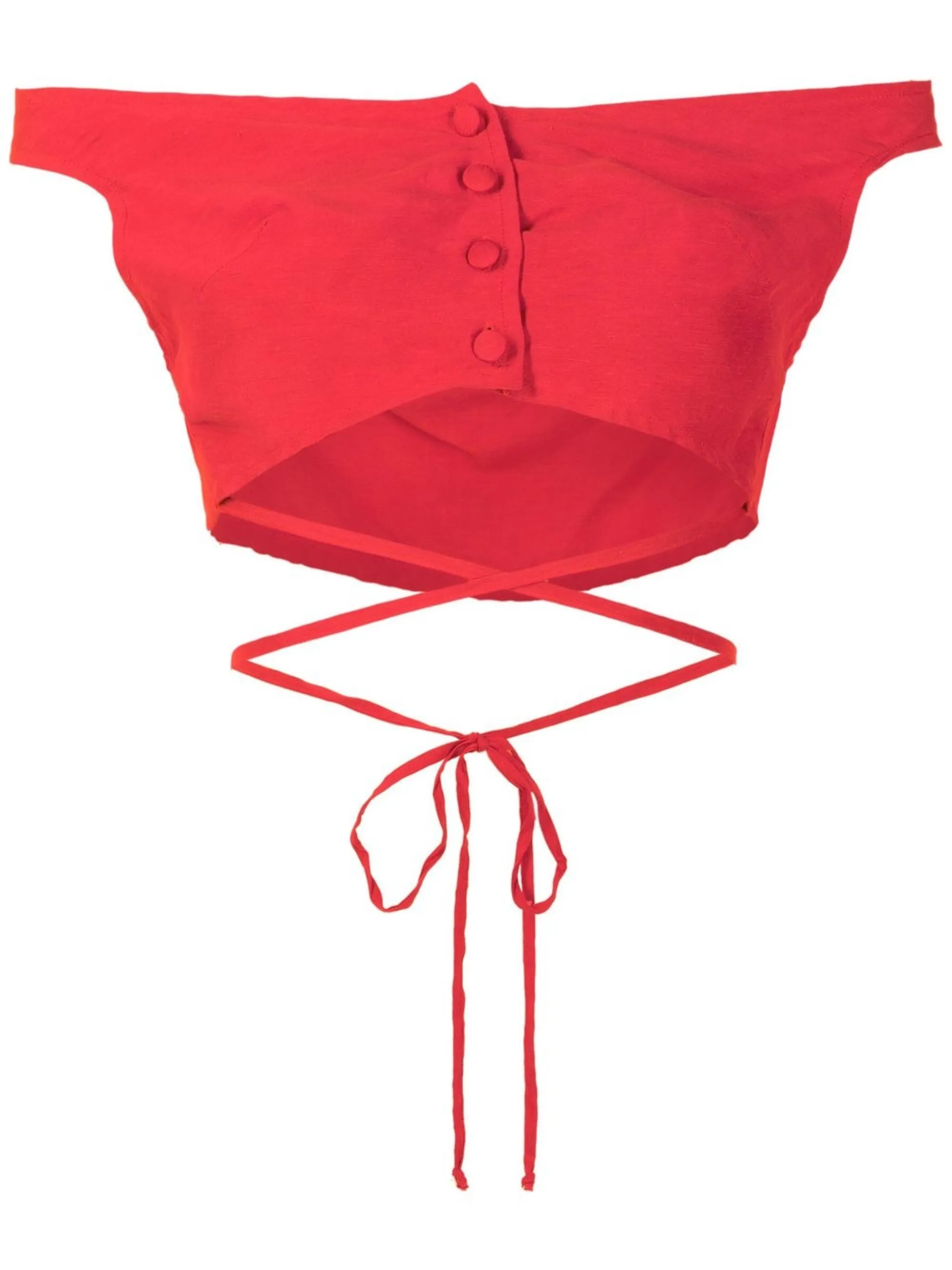 

Укороченная блузка с открытыми плечами Amir Slama, красный