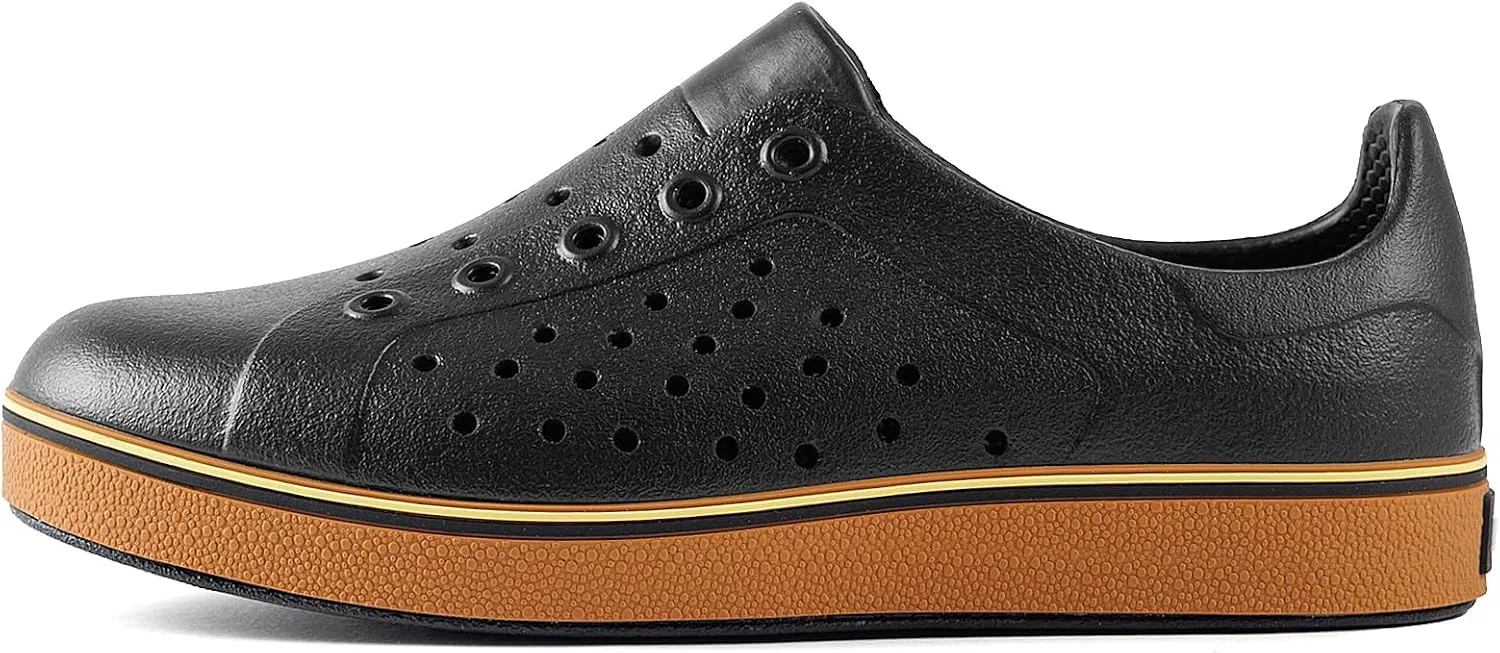 Детские слипоны-лоферы для мальчиков водонепроницаемые People Footwear, Ace Kids Really Black/Butter/Gum — фото 4